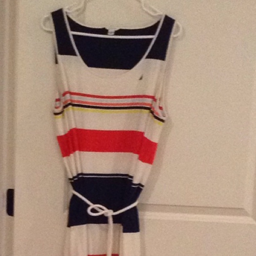 Nautica Extra Large Maxi Dress With Rope Belt View 6